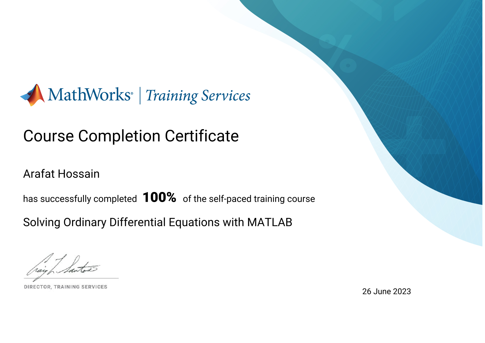 MATLAB Certificate